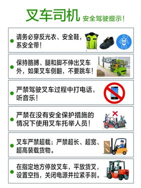 叉车司机规范展板