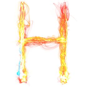 字母H火焰特效