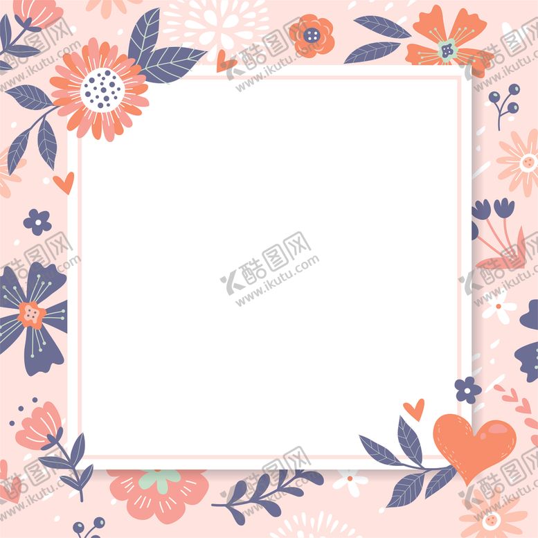 编号：83398103141209395390【酷图网】源文件下载-淡彩花卉边框