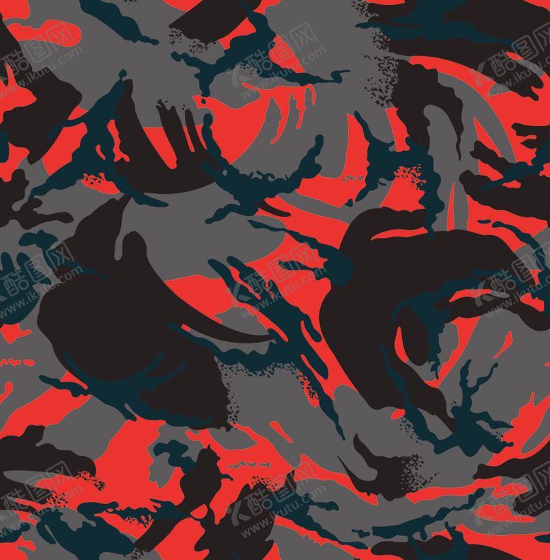 编号：29562010051950125313【酷图网】源文件下载-迷彩红黑