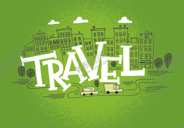 编号：94259804020008157798【酷图网】源文件下载-绿色旅行城市插画