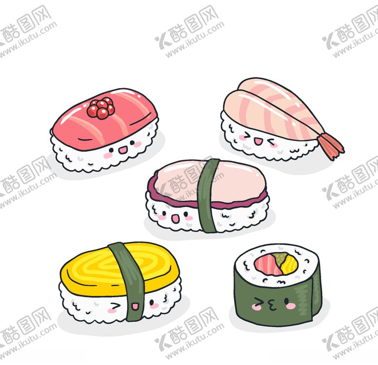 编号：75934507041345337624【酷图网】源文件下载-可爱寿司