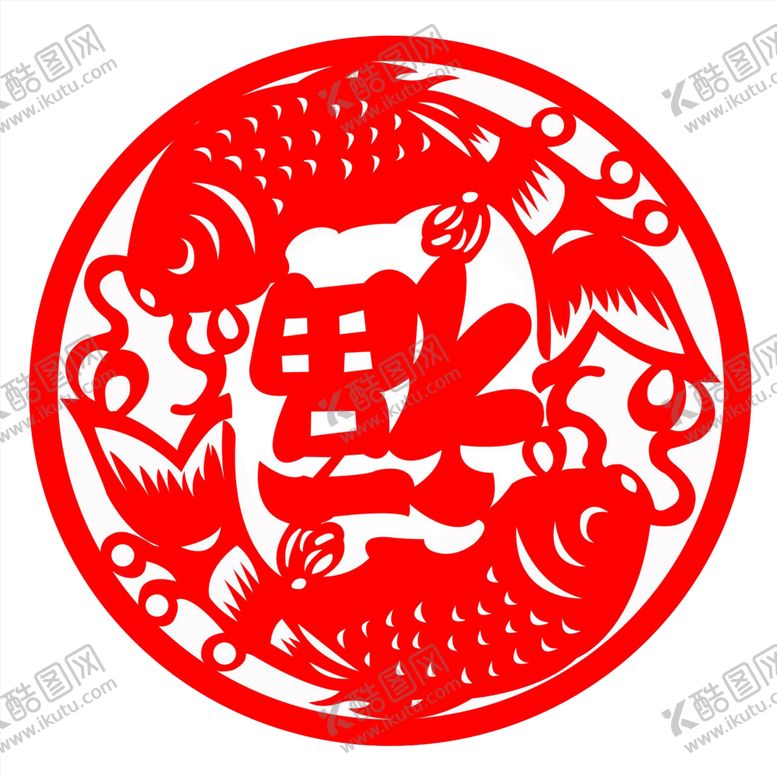 编号：97204209170516181935【酷图网】源文件下载-2021新年剪纸福字