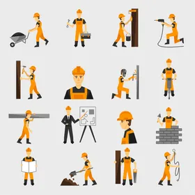 工人建筑建筑施建筑作