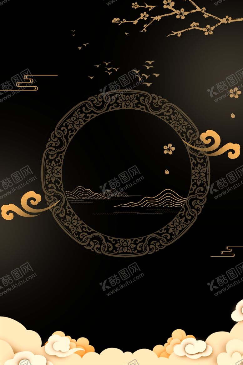 编号：26796305030832393234【酷图网】源文件下载-黑金背景素材