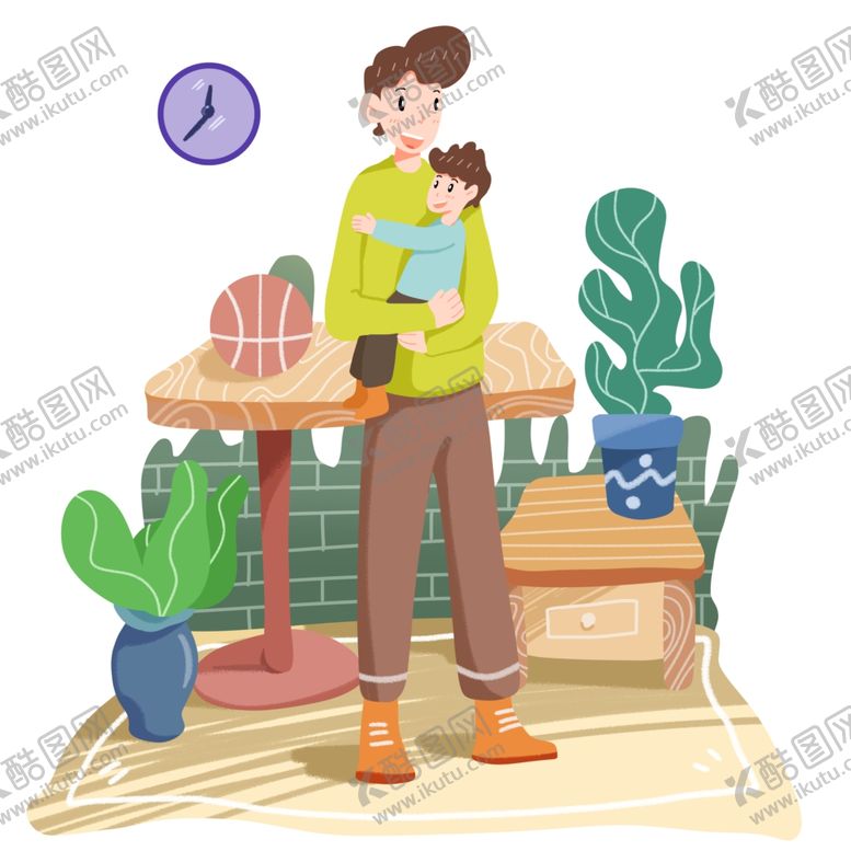 编号：63982209101136373189【酷图网】源文件下载-父亲节插画