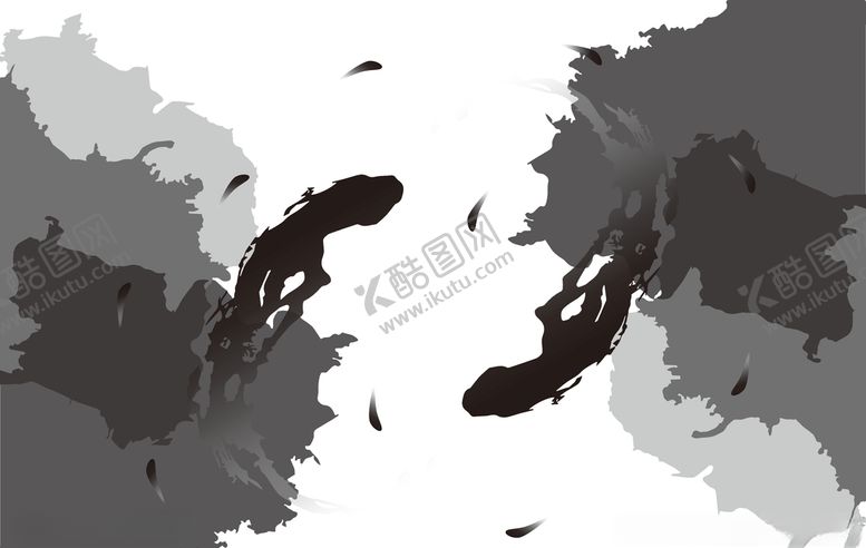 编号：41578310040352455639【酷图网】源文件下载-水墨鱼创意合成背景图