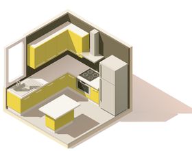 蓝色八角几何钻石切面