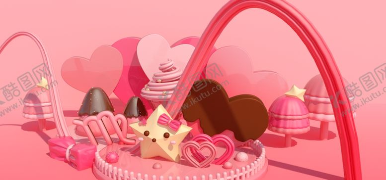 编号：84005704030206347712【酷图网】源文件下载-赛博舞台科技展台C4D场