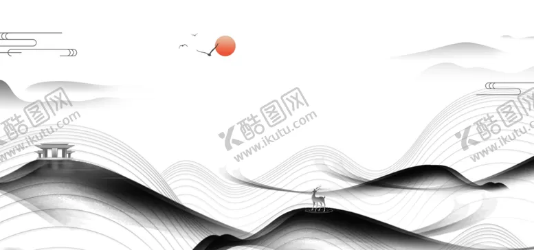 编号：69230711282009444864【酷图网】源文件下载-古风水墨山水画