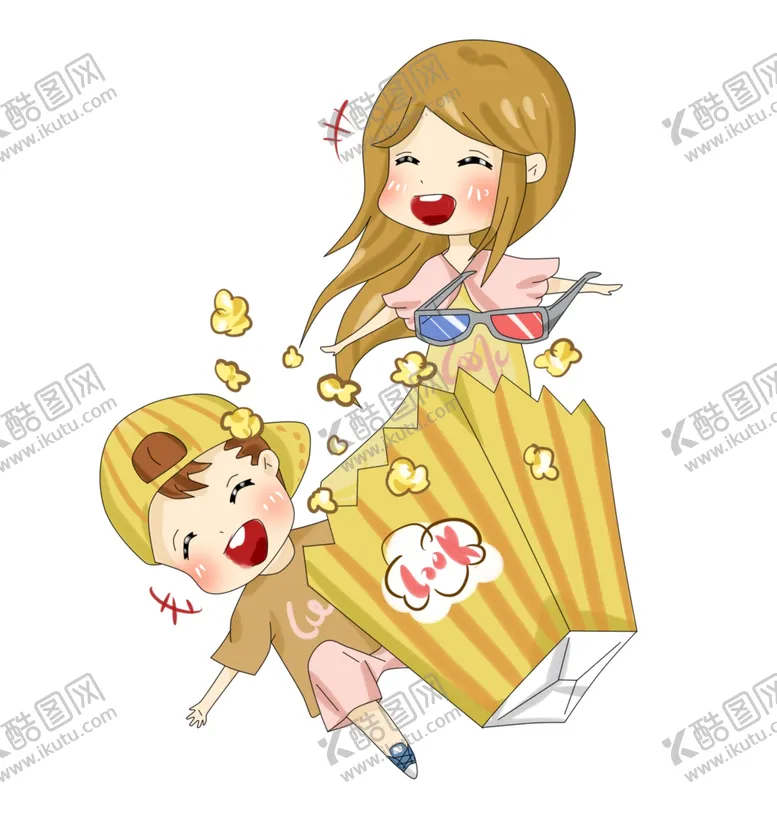 编号：30662305021532364637【酷图网】源文件下载-爆米花手绘插画