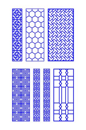 窗花 镂空花纹 屏风 隔断雕花