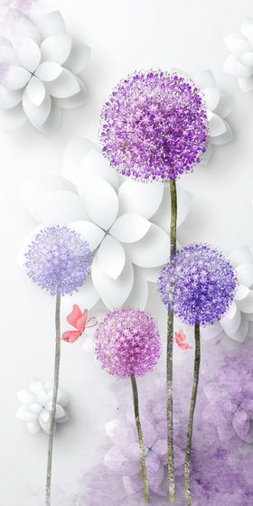 简约蒲公英玄关画