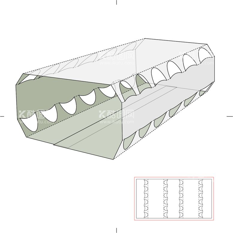 编号：46900410300326151312【酷图网】源文件下载-包装盒刀版图