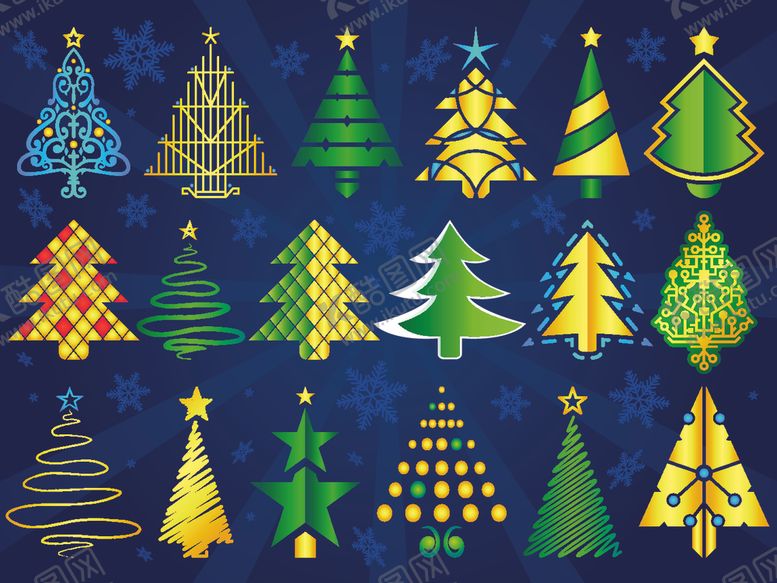 编号：15965811242019529128【酷图网】源文件下载-圣诞树图案