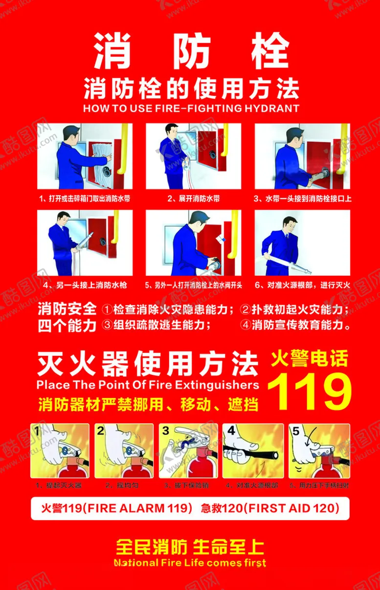编号：56136401251315425560【酷图网】源文件下载-消防栓灭火器使用方法图片