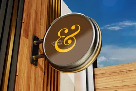 门头招牌样机时尚logo效果效果图店
