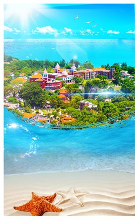 文化旅游科技背景海报