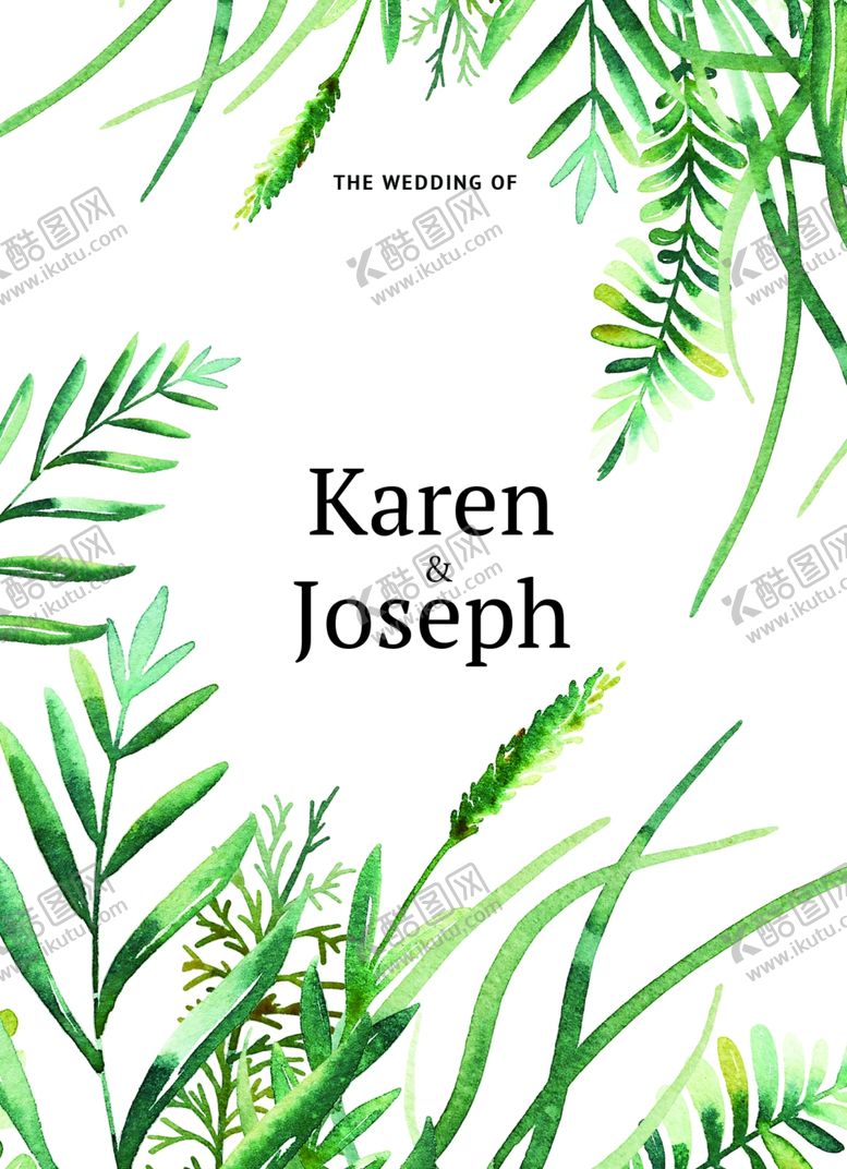 编号：51366109190249299691【酷图网】源文件下载-森系小清新邀请函背景