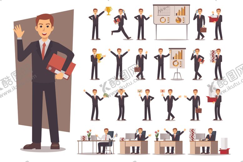 编号：37355810121539026989【酷图网】源文件下载-精英白领人物图库