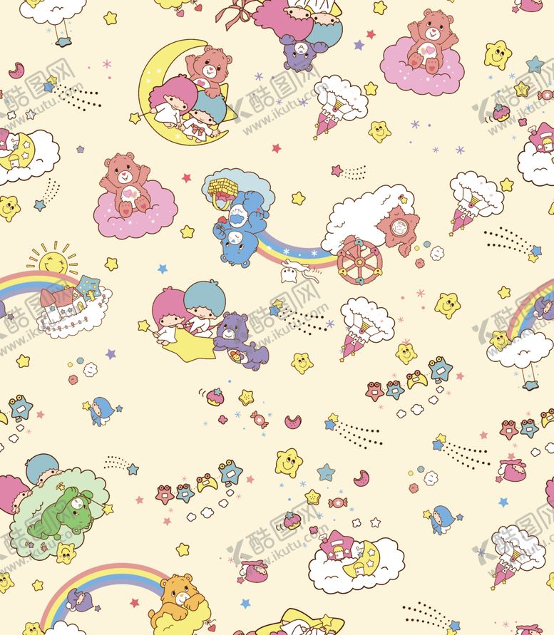 编号：63918004041003478848【酷图网】源文件下载-可爱卡通动物图案背景