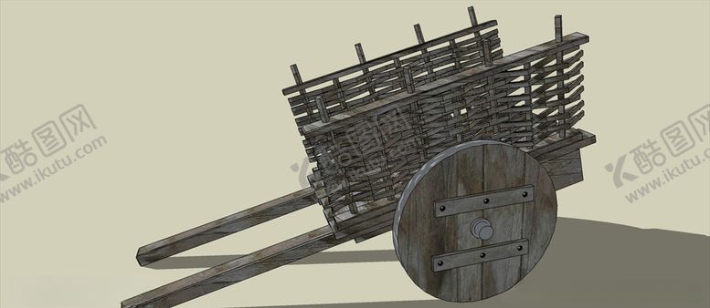 编号：86579210020214595363【酷图网】源文件下载-手拉木车模型