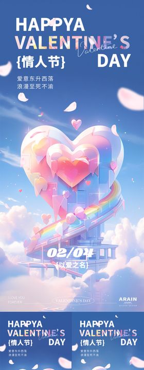 情人节海报系列爱心公历日