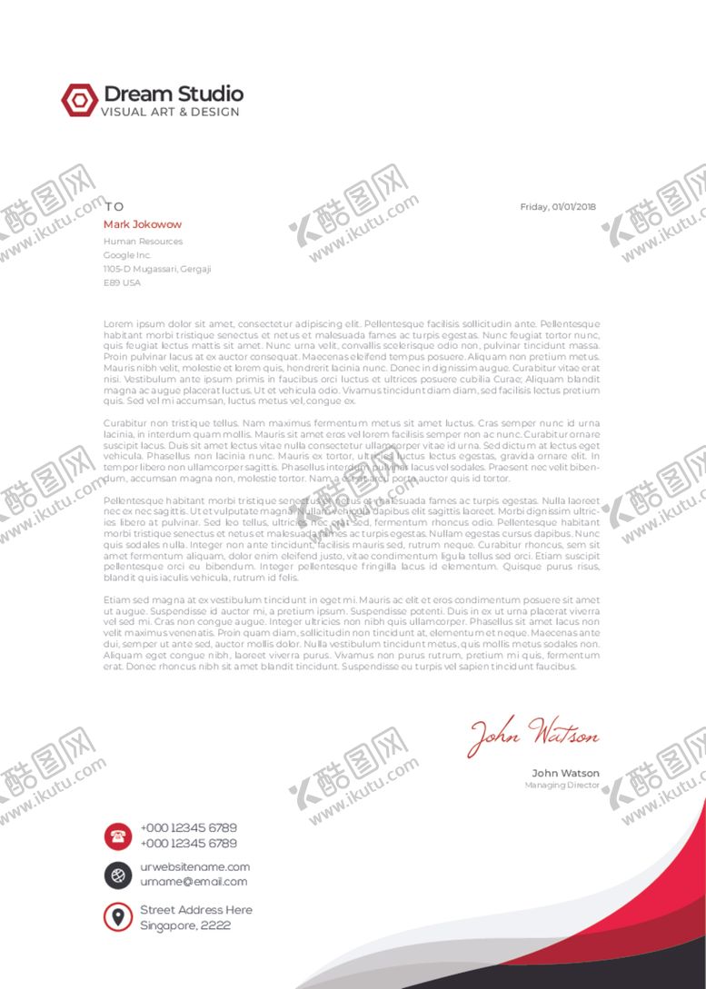 编号：81545712080410441778【酷图网】源文件下载-现代企业信纸