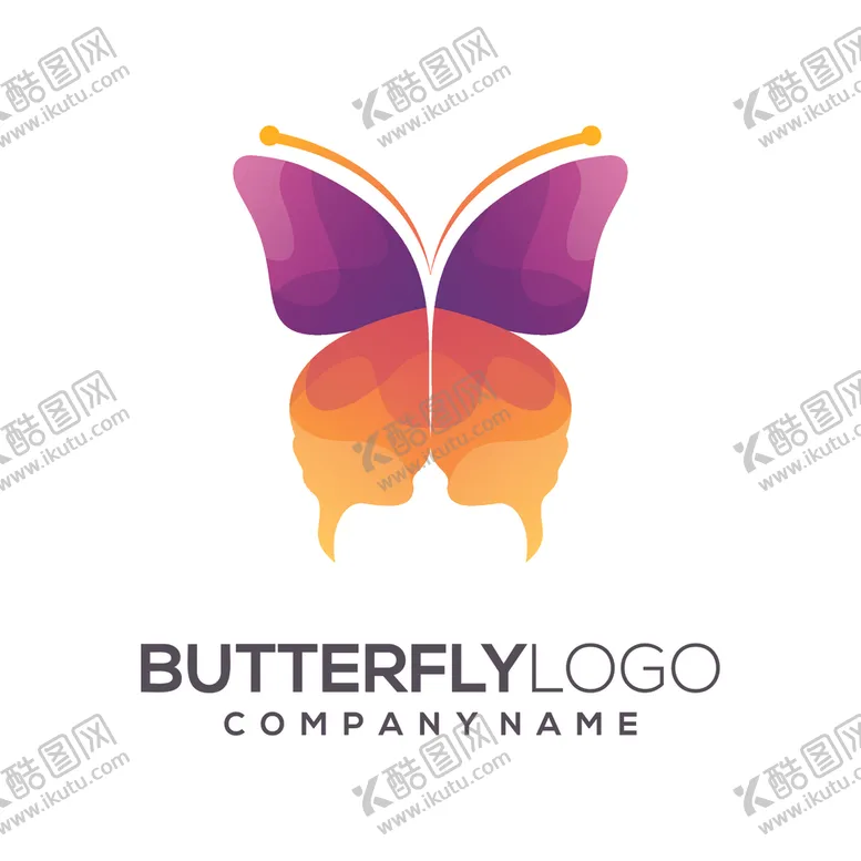 编号：29041607010517585378【酷图网】源文件下载-蝴蝶logo