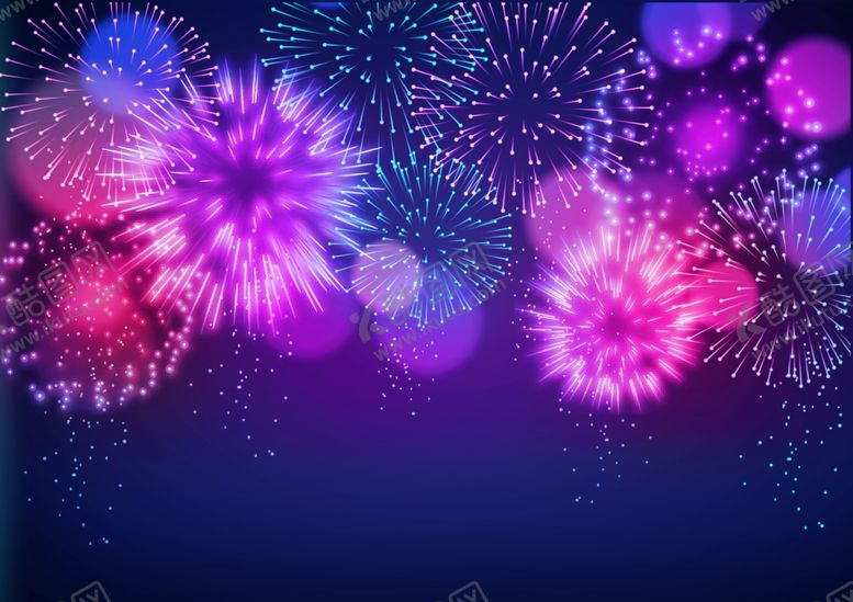 编号：33377707131301089011【酷图网】源文件下载-烟花节日庆祝夜晚装饰背景素材