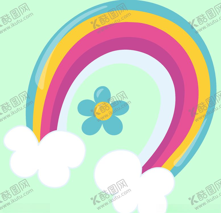 编号：63986910181110039155【酷图网】源文件下载-彩虹可爱卡通手绘矢量素材