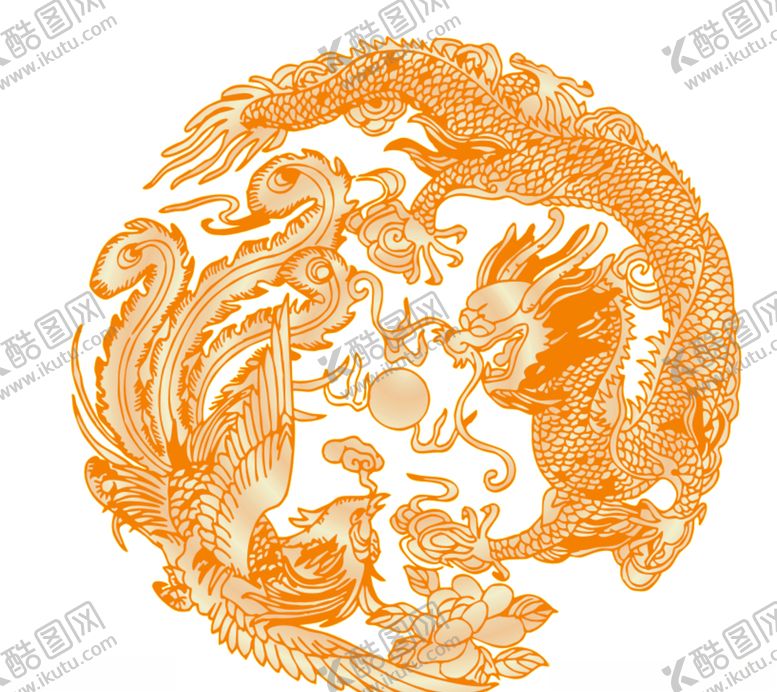 编号：71888109171305178067【酷图网】源文件下载-龙凤呈祥