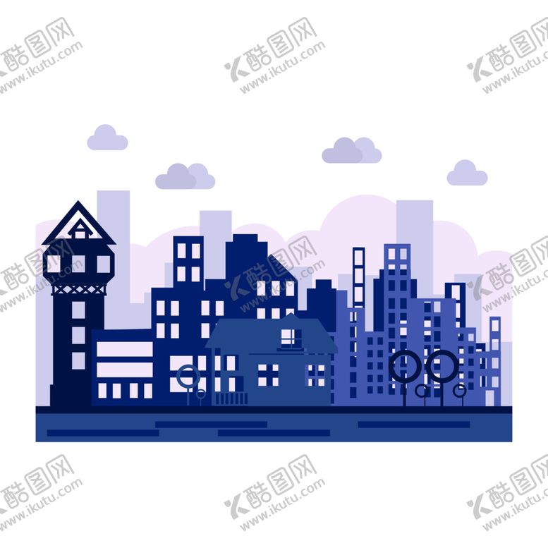 编号：39321805131557054995【酷图网】源文件下载-城市剪影