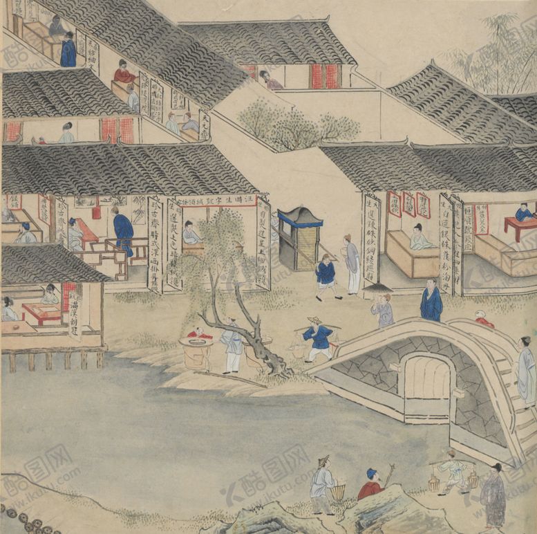 编号：15563910171708055084【酷图网】源文件下载-古代集市