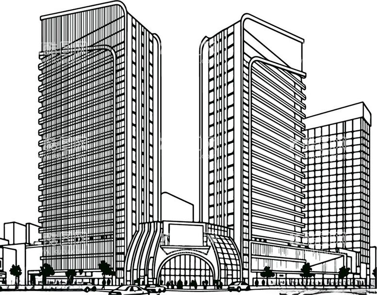 编号：59617902261827492819【酷图网】源文件下载-城市黑白稿
