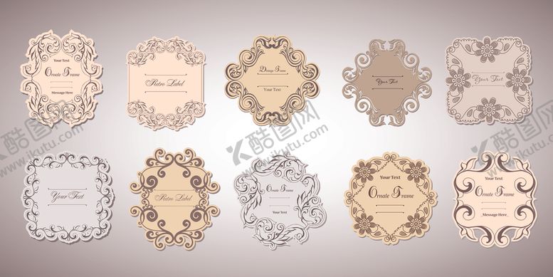 编号：73888204091240489853【酷图网】源文件下载-复古花纹边框