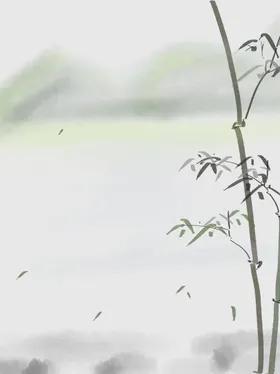 竹子背景水墨中国风