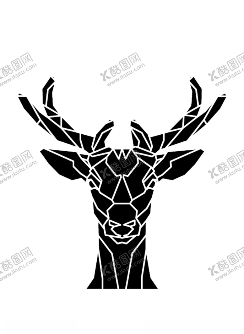 编号：47232105040309329236【酷图网】源文件下载-线条鹿