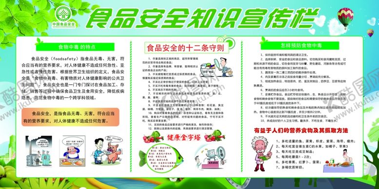 编号：75264409270542045794【酷图网】源文件下载-关注食品安全宣传展板