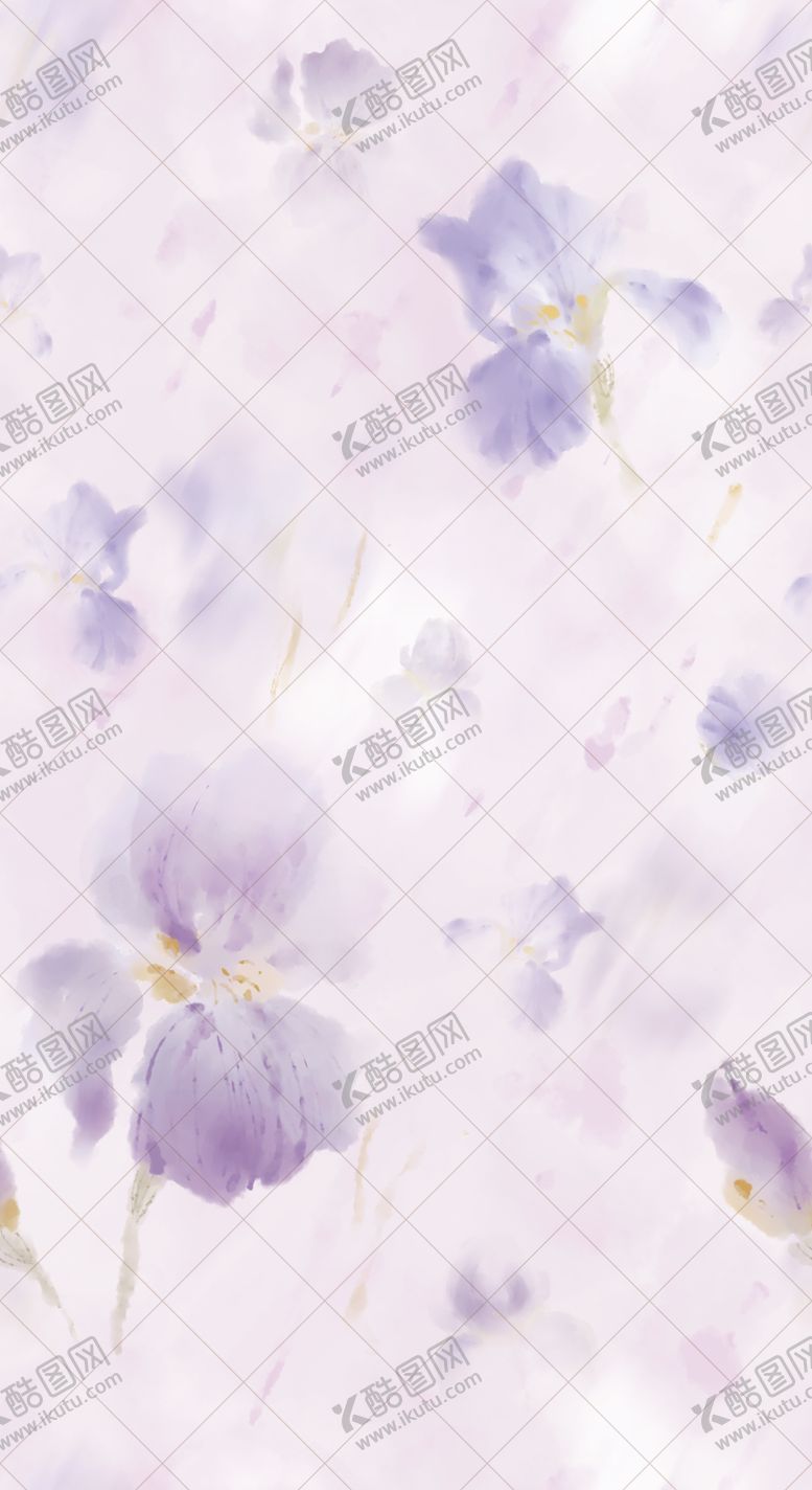 编号：11792404010034579047【酷图网】源文件下载-淡紫色鸢尾花梦幻背景图
