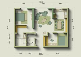 简约风格房屋平面图展示