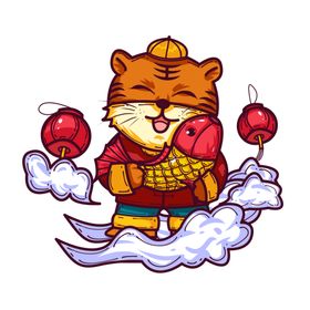 虎年元素小老红包金钱