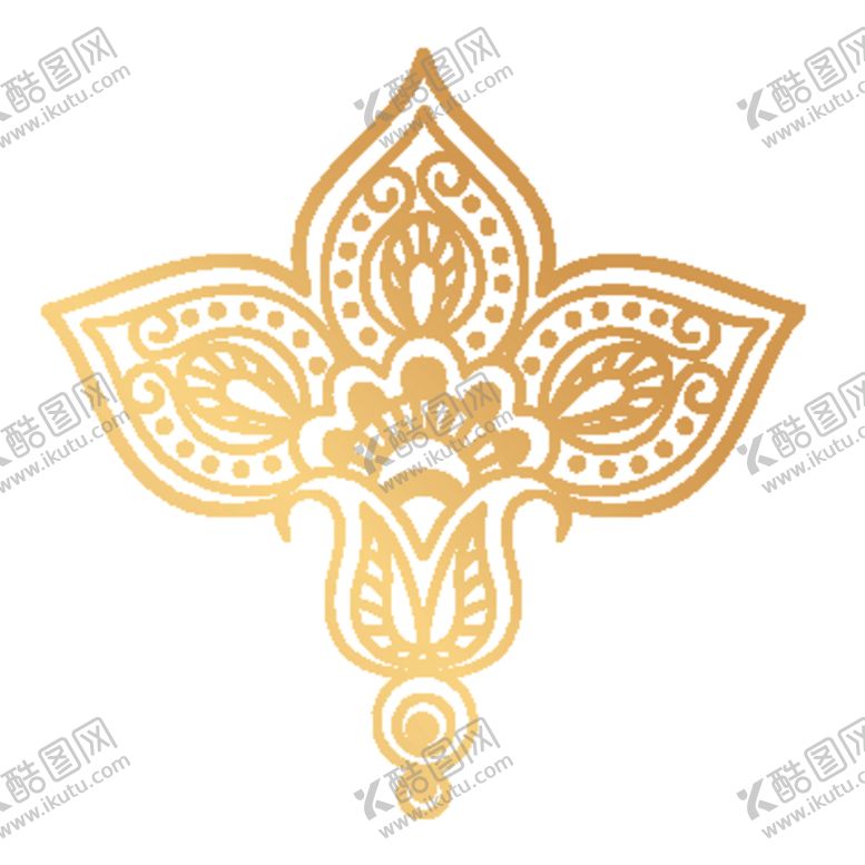 编号：37883507121620299298【酷图网】源文件下载-创意金色花纹图案设计