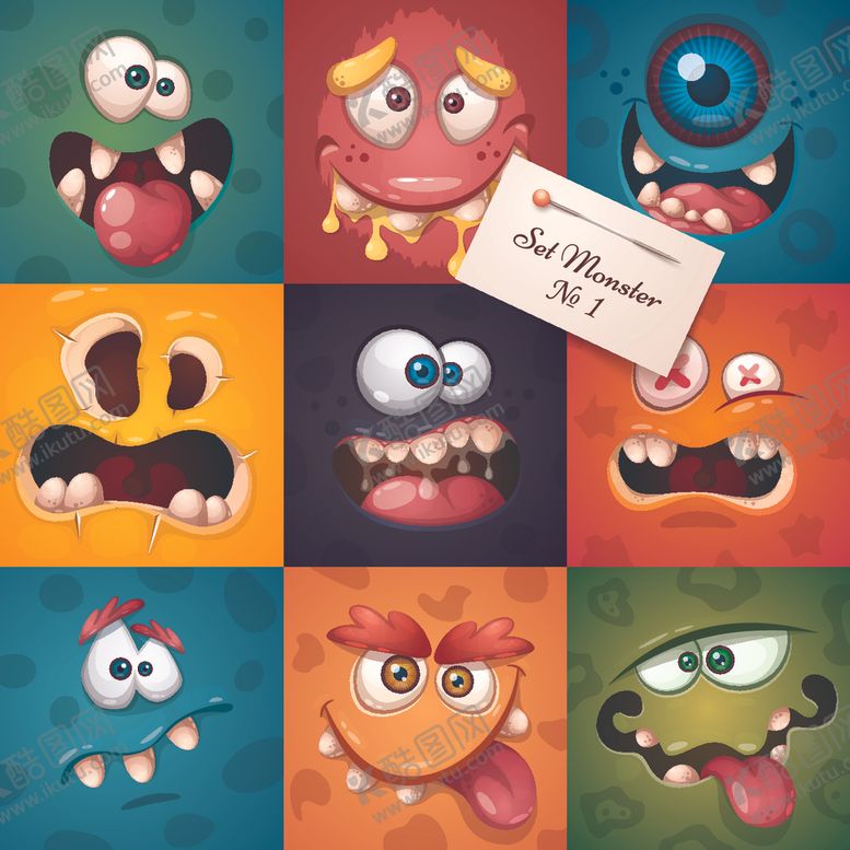 编号：22926211011640577099【酷图网】源文件下载-卡通小怪物