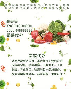 蔬菜名片