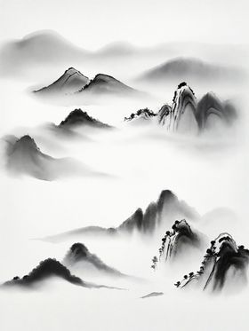 山水水墨画