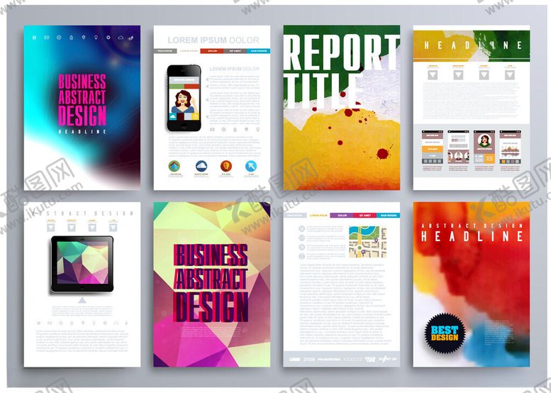 编号：26086604082206096410【酷图网】源文件下载-多彩创意海报设计集合