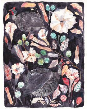 北欧风格淡色水彩画