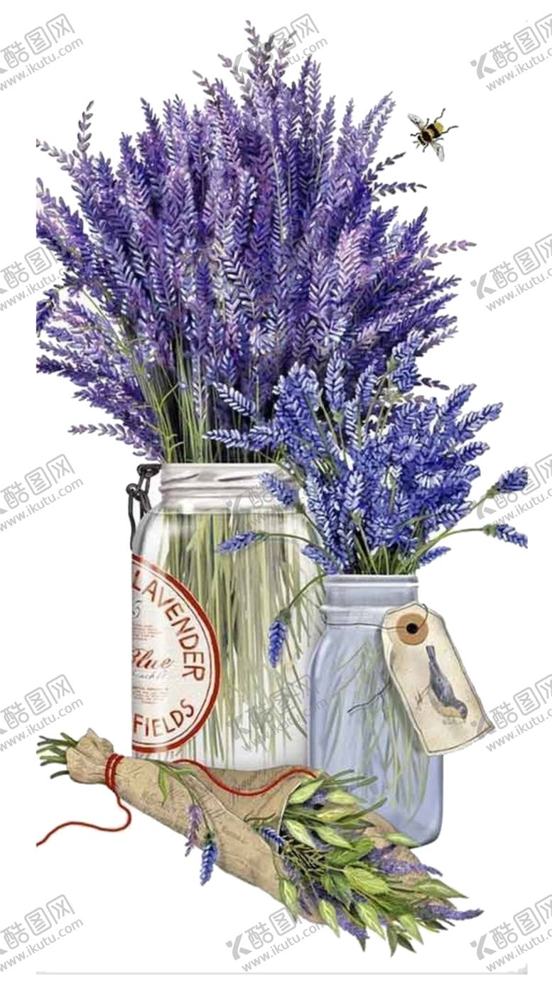编号：41302906270339563031【酷图网】源文件下载-紫色薰衣草卡通背景素材