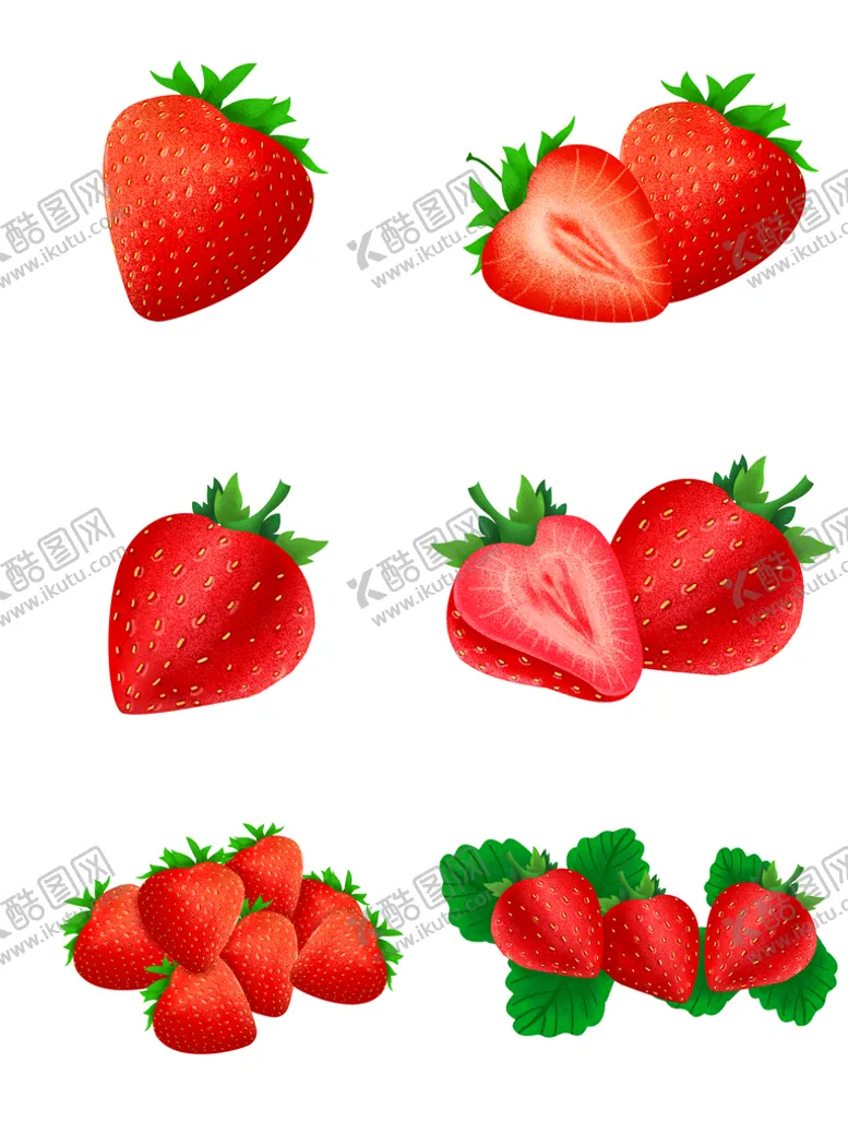 编号：53354010151319017767【酷图网】源文件下载-美味水果草莓插画